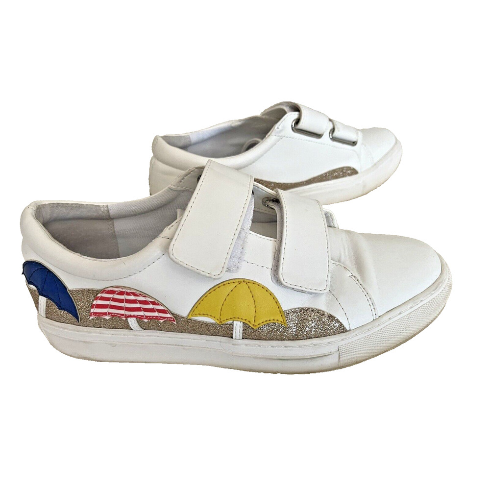 Katy Perry Women's Sneakers Size 8.5 The Mollie Smooth Nappa Glitter Hook & Loop